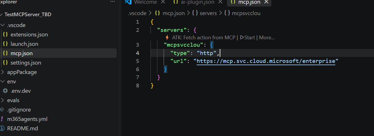 MCP Server action