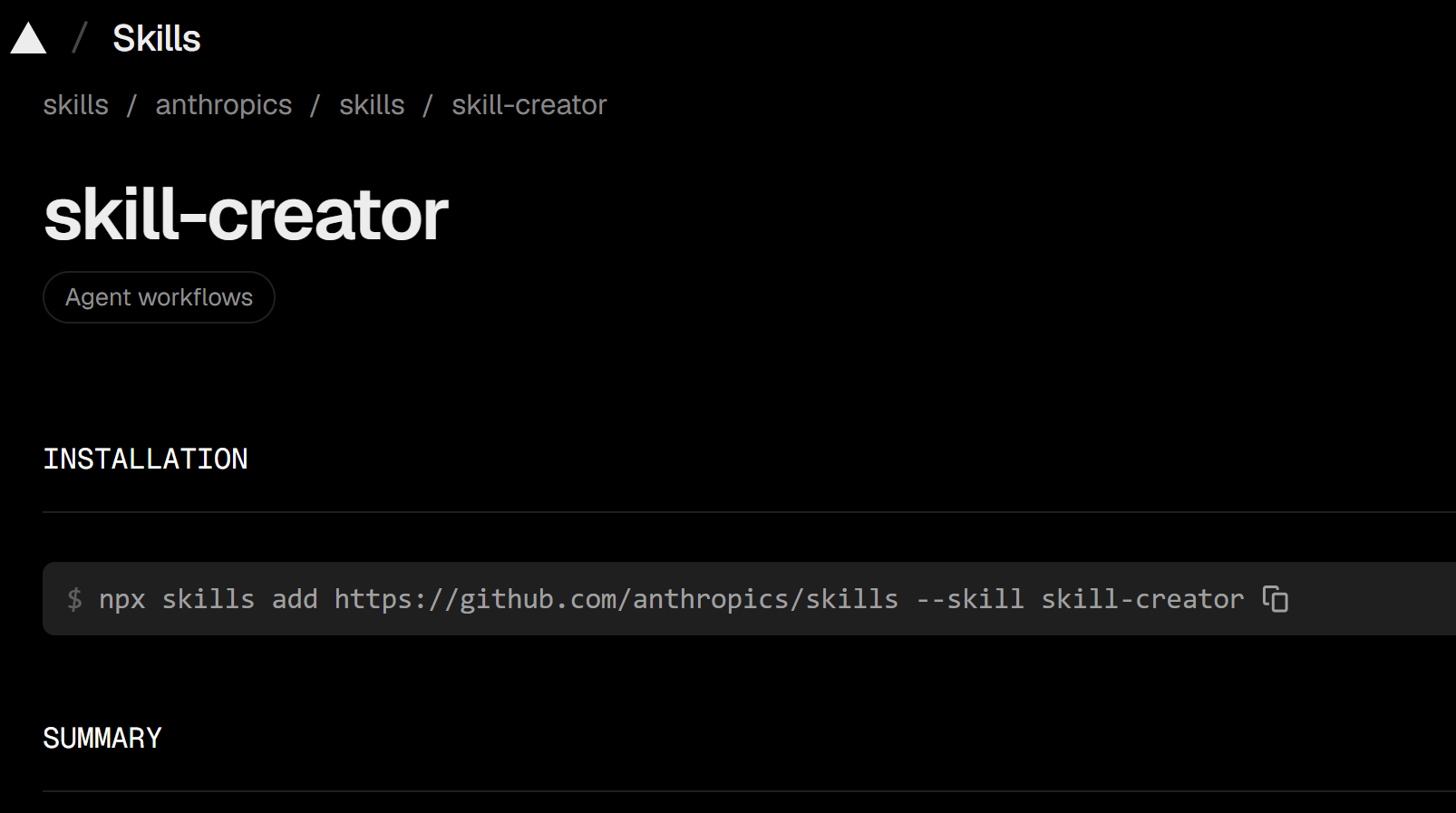 Install skill