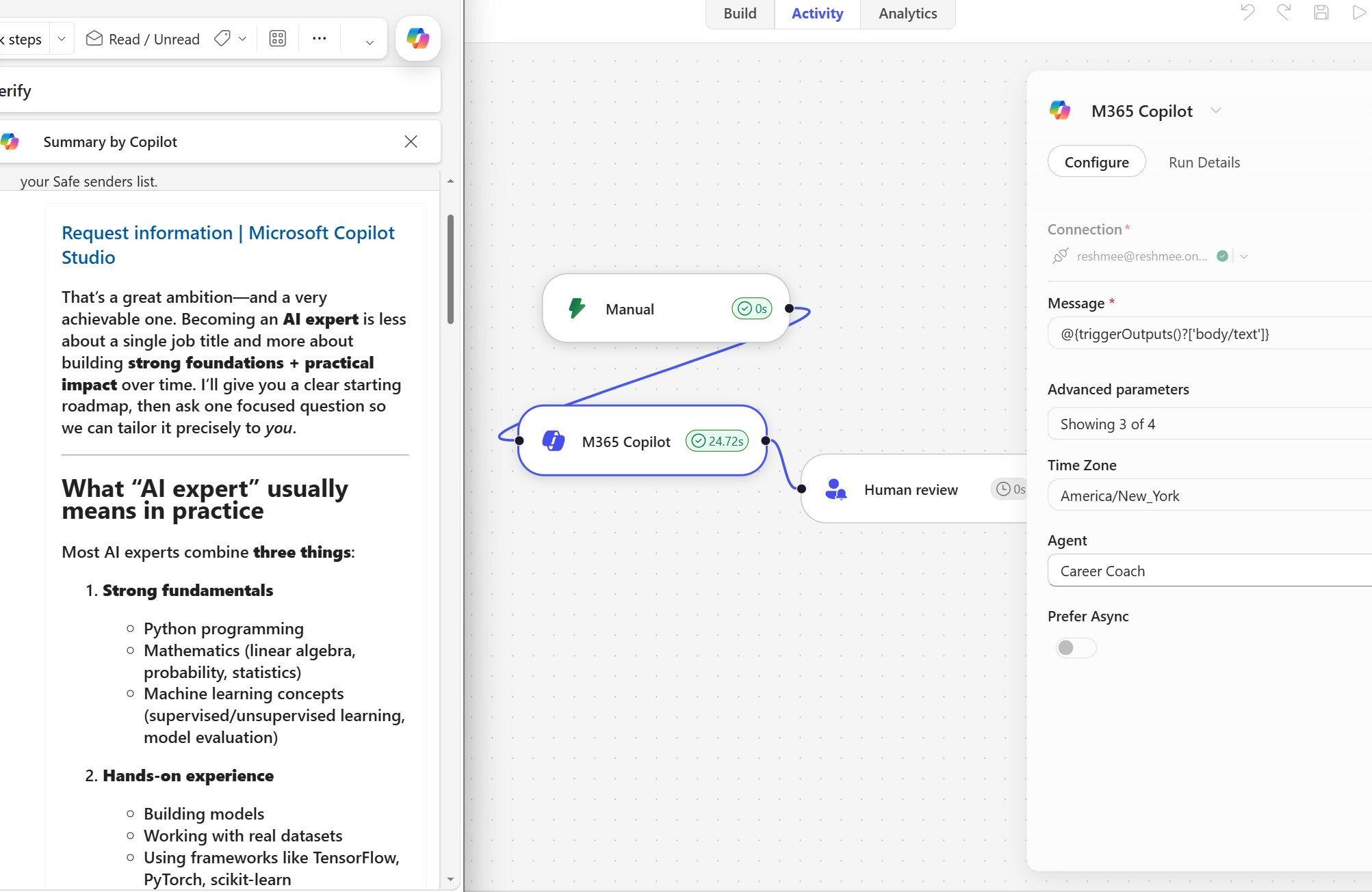 image from Invoke M365 Copilot Agents from Copilot Studio Workflows