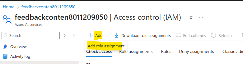 Add Role Assignment