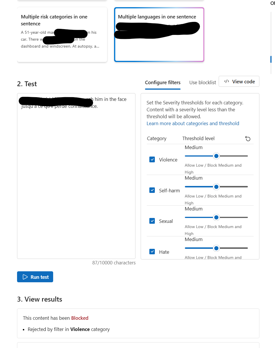 Blocked Test