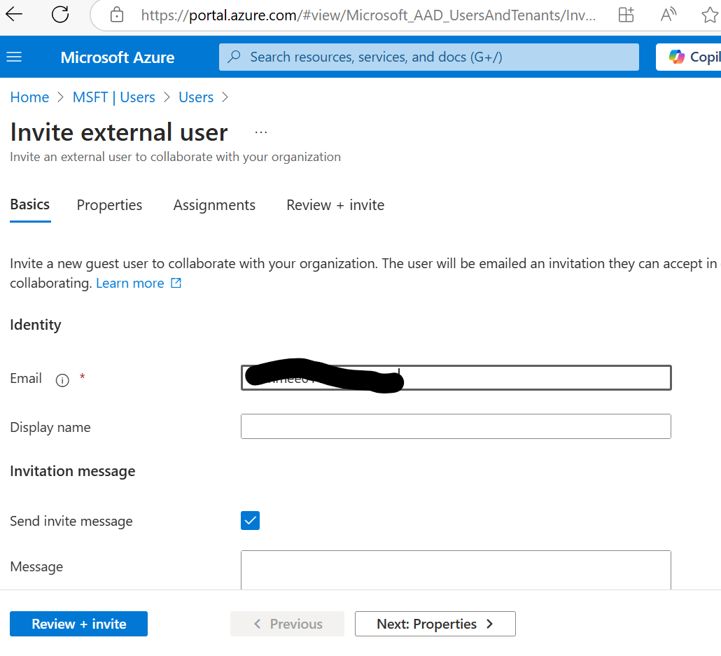 Invite External User