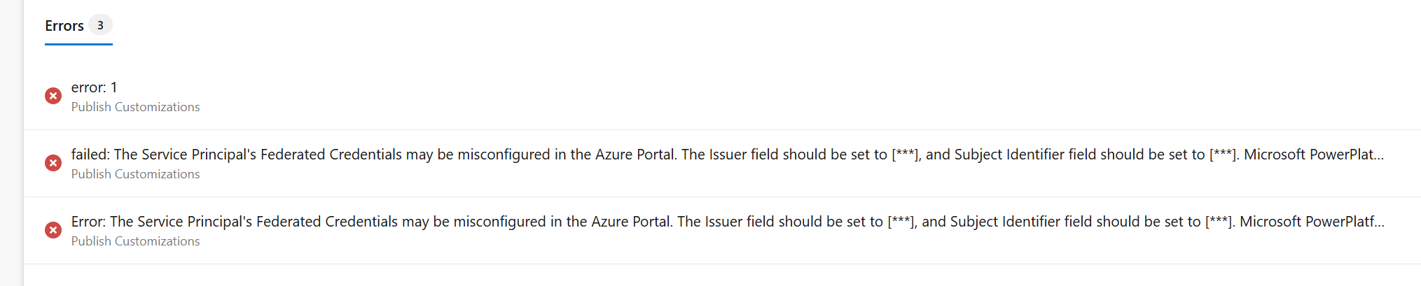 Error in Power Platform Build