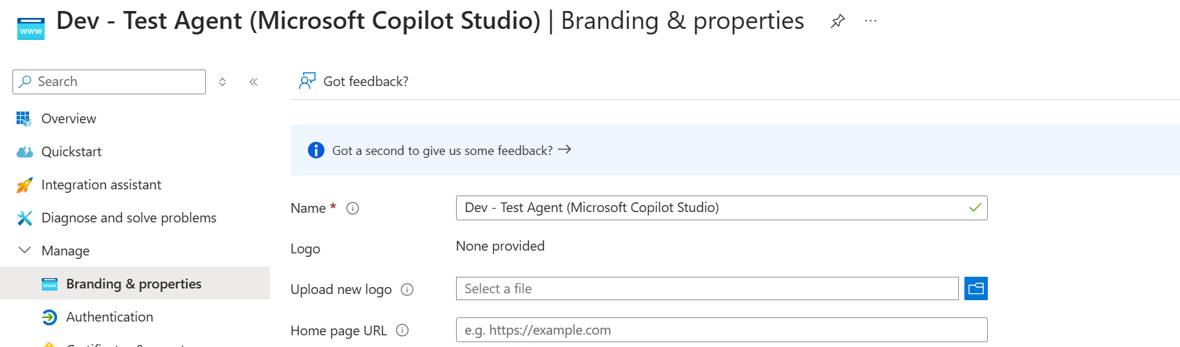 Rename App Registration