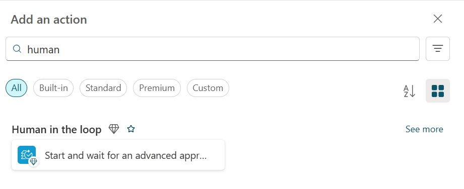 Human in the loop Advanced Approval 