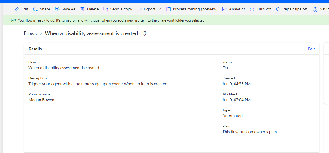 Trigger Flow Run On Owner Plan