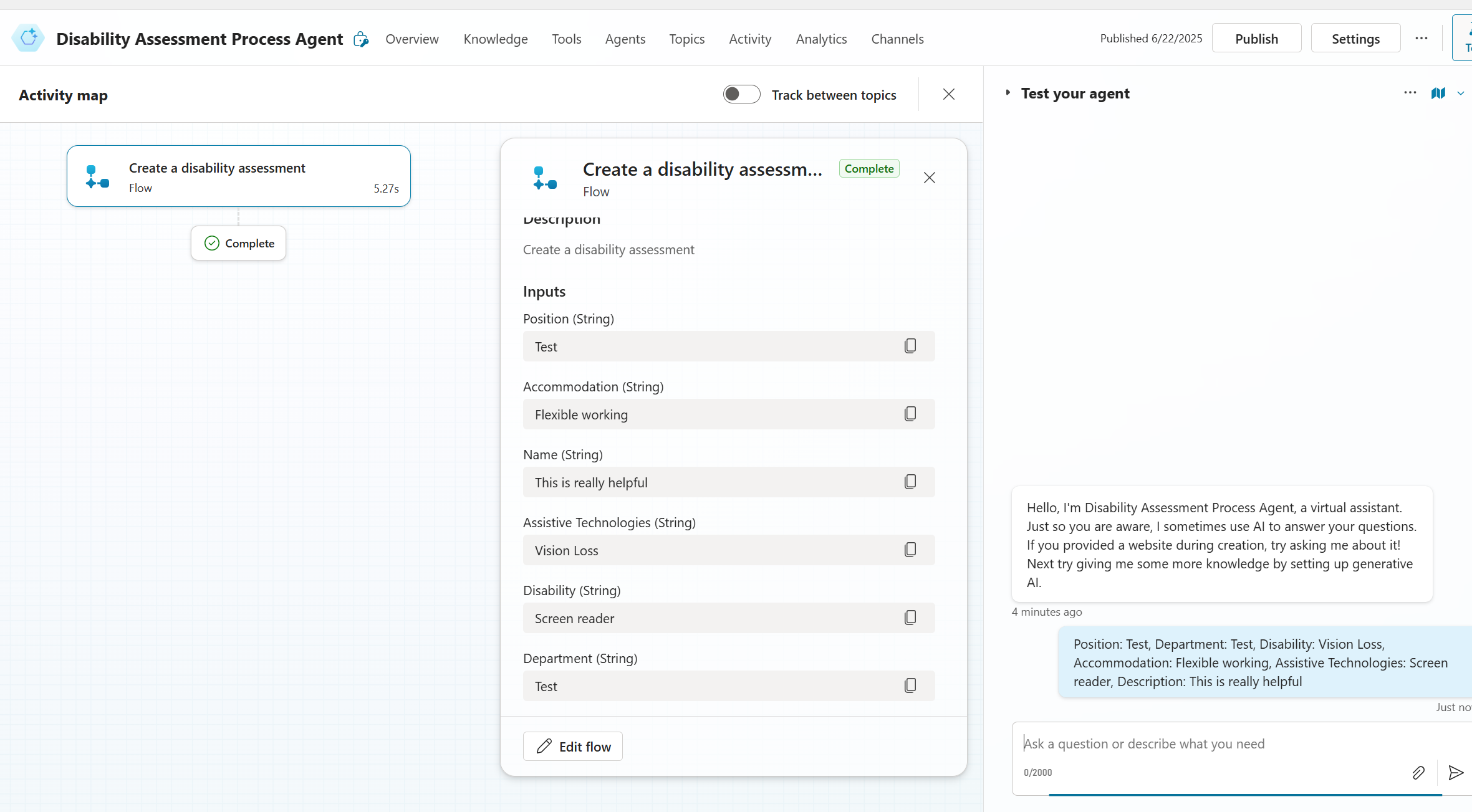 Create a record within Instructions