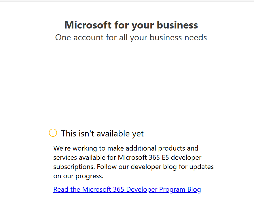 Not Eligible for M365 Copilot