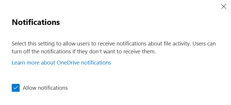 OneDrive Notifications