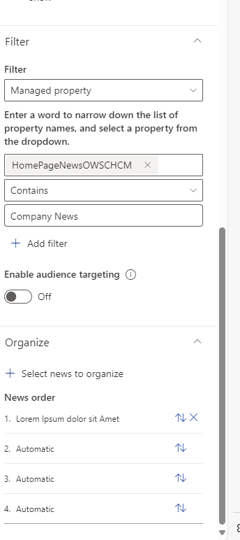 Managed Property filtering 