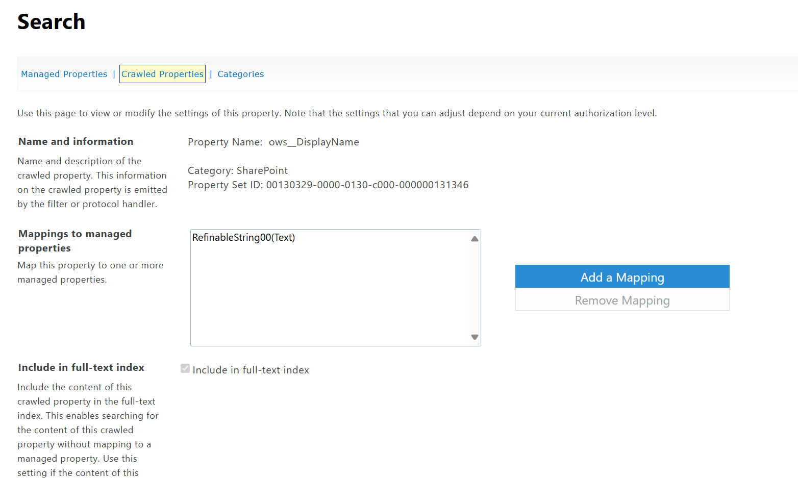 RefinableString00 mapped