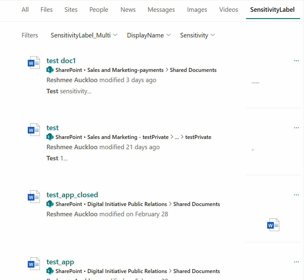Information Label Sensitivity