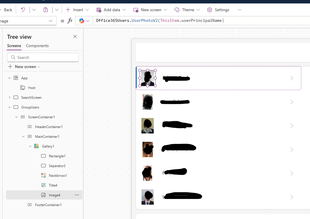 image from Power Apps: List Members from M365 Groups with MS Graph