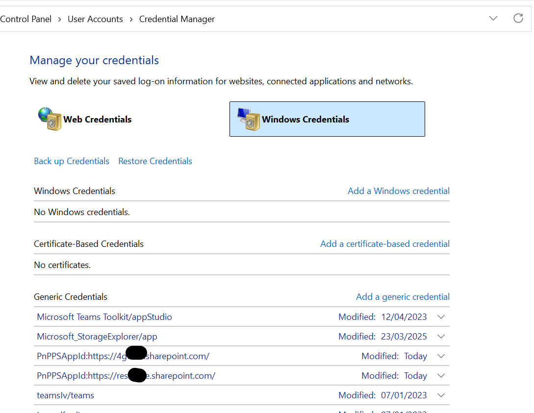 Multi App Credentials